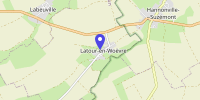 Carte OpenStreetMap — 1 rue de l'École, Latour-en-Woëvre