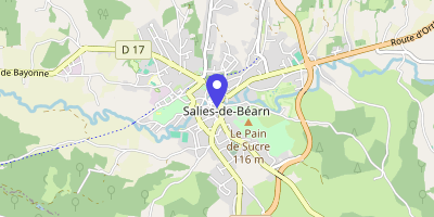 Carte OpenStreetMap — 11 place du Bayaa, Salies-de-Béarn