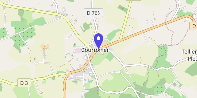 Carte OpenStreetMap — 1 place Saint-Lhomer, Courtomer