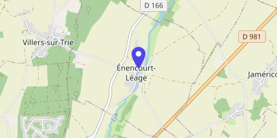 Carte OpenStreetMap — 1 rue de l'École, Énencourt-Léage
