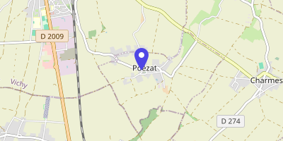 Carte OpenStreetMap — 1 route de Gannat, Poëzat