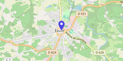 Carte OpenStreetMap — 1 place de la République, Eauze