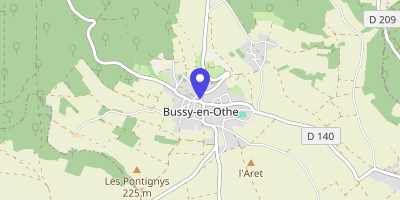 Carte OpenStreetMap — 2 place de la Fontaine, Bussy-en-Othe