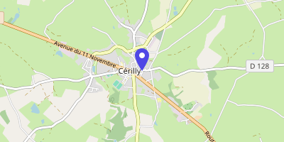 Carte OpenStreetMap — 1 place de l'Hôtel-de-Ville, Cérilly