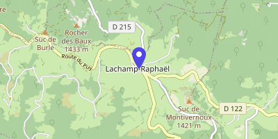 Carte OpenStreetMap — 5 place Pierre-Dumond, Lachamp-Raphaël