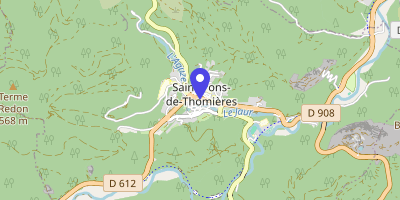 Carte OpenStreetMap — Place de Lattre-de-Tassigny, Saint-Pons-de-Thomières