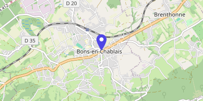 Carte OpenStreetMap — 15 place Henri-Boucher, Bons-en-Chablais