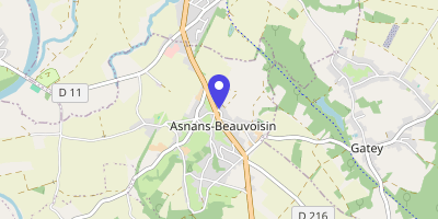 Carte OpenStreetMap — 1 rue du 19-Mars-1962, Asnans-Beauvoisin
