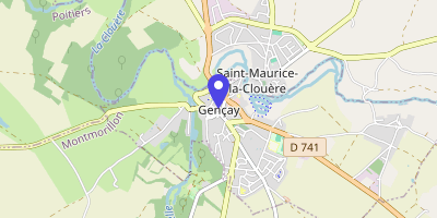 Carte OpenStreetMap — 1 Place de la Mairie, Gençay