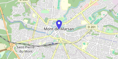 Carte OpenStreetMap — 2 place du Général-Leclerc, Mont-de-Marsan