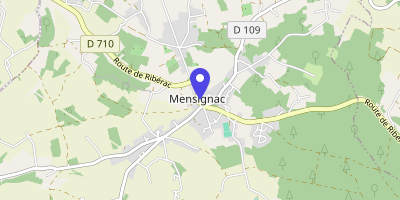 Carte OpenStreetMap — 1 Place du Général-de-Gaulle, Mensignac