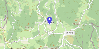Carte OpenStreetMap — Le Bourg, Cenves