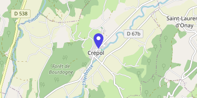 Carte OpenStreetMap — 1 espace de la Liberté, Crépol