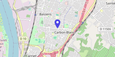 Carte OpenStreetMap — Avenue Vignau-Anglade, Carbon-Blanc