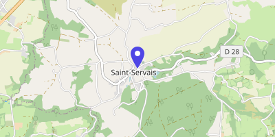 Carte OpenStreetMap — 12 place Anatole-le-Braz, Saint-Servais