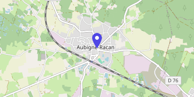 Carte OpenStreetMap — Place de l'Hôtel-de-Ville, Aubigné-Racan