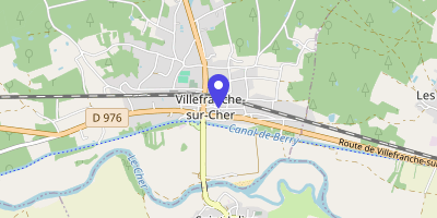 Carte OpenStreetMap — 11 rue Emile-Filloux, Villefranche-sur-Cher