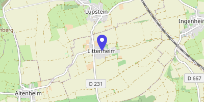 Carte OpenStreetMap — 18 rue Principale, Littenheim