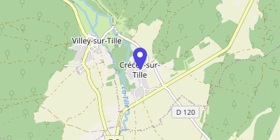Carte OpenStreetMap — 1 place de la Mairie, Crécey-sur-Tille