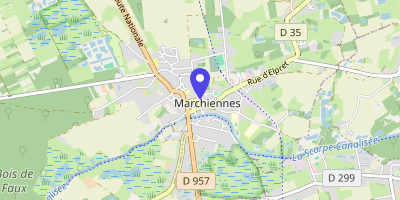 Carte OpenStreetMap — 1 rue Corbineau, Marchiennes