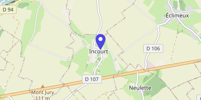 Carte OpenStreetMap — 42 rue Principale, Incourt