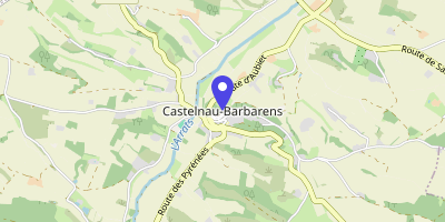 Carte OpenStreetMap — 1 place d'Uzès, Castelnau-Barbarens
