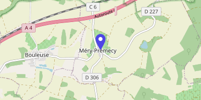 Carte OpenStreetMap — 1 rue des Roizes, Méry-Prémecy