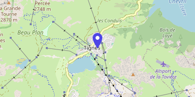 Carte OpenStreetMap — 238 boucle du Rosset, Tignes