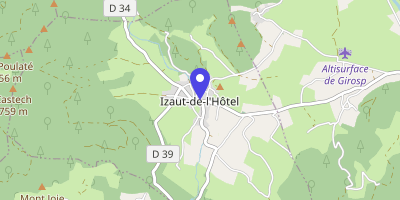 Carte OpenStreetMap — Place Camille-Tentou, Izaut-de-l'Hôtel