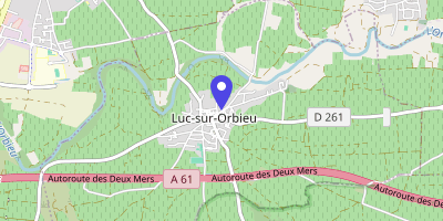 Carte OpenStreetMap — 2 rue de la Mairie, Luc-sur-Orbieu