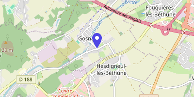 Carte OpenStreetMap — 2 rue Achille-Châtelet, Gosnay