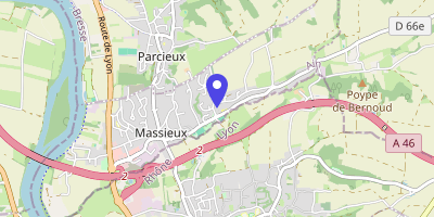 Carte OpenStreetMap — 146 place de l'Église, Massieux