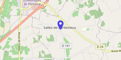 Carte OpenStreetMap — 14 rue de la Mairie, Salles-de-Barbezieux