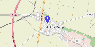 Carte OpenStreetMap — 28 rue du Général-de-Gaulle, Mailly-le-Camp