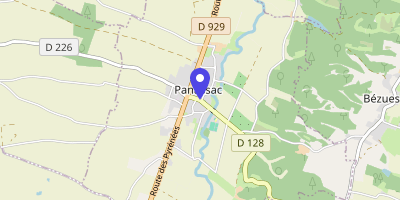 Carte OpenStreetMap — 1 place du Village, Panassac