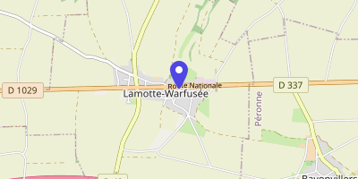 Carte OpenStreetMap — 3 rue Ulphy-Cottinet, Lamotte-Warfusée
