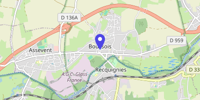 Carte OpenStreetMap — 1 place du 8-Mai-1945, Boussois