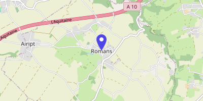 Carte OpenStreetMap — 1 route du Prieuré, Romans