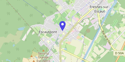 Carte OpenStreetMap — Rue Henri-Durre, Escautpont