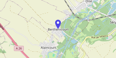 Carte OpenStreetMap — 8 Grande rue, Berthenicourt