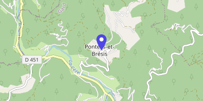 Carte OpenStreetMap — 21 route de Theron, Ponteils-et-Brésis