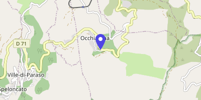 Carte OpenStreetMap — Place de l'Église, Occhiatana