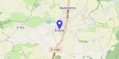 Carte OpenStreetMap — 40 place des Tilleuls, Éclose-Badinières