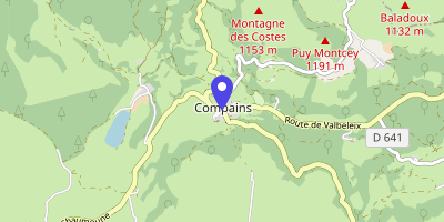 Carte OpenStreetMap — 1 rue de la mairie, Compains