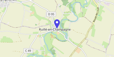 Carte OpenStreetMap — 1 rue de la Vègre, Ruillé-en-Champagne