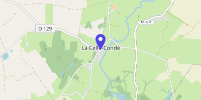 Carte OpenStreetMap — 1 place Odette-Mondain, La Celle-Condé