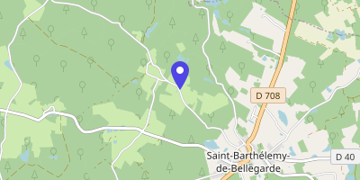 Carte OpenStreetMap — Le Bourg, Saint-Barthélemy-de-Bellegarde