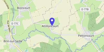 Carte OpenStreetMap — 1 rue du Gué, Attilloncourt