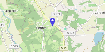 Carte OpenStreetMap — 1 chemin des Pyrénées, Escurès