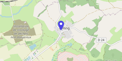 Carte OpenStreetMap — 1 rue des Jardins, Lelling